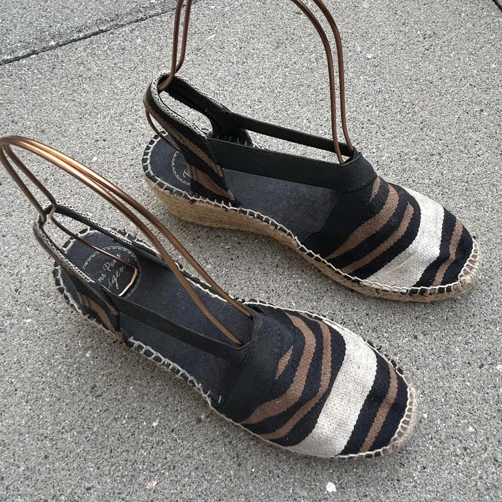 Toni Pons - Striped Espadrille‎ Wedge Sandals